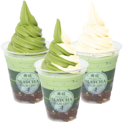 抹茶ラテ黒糖ゼリーフロート